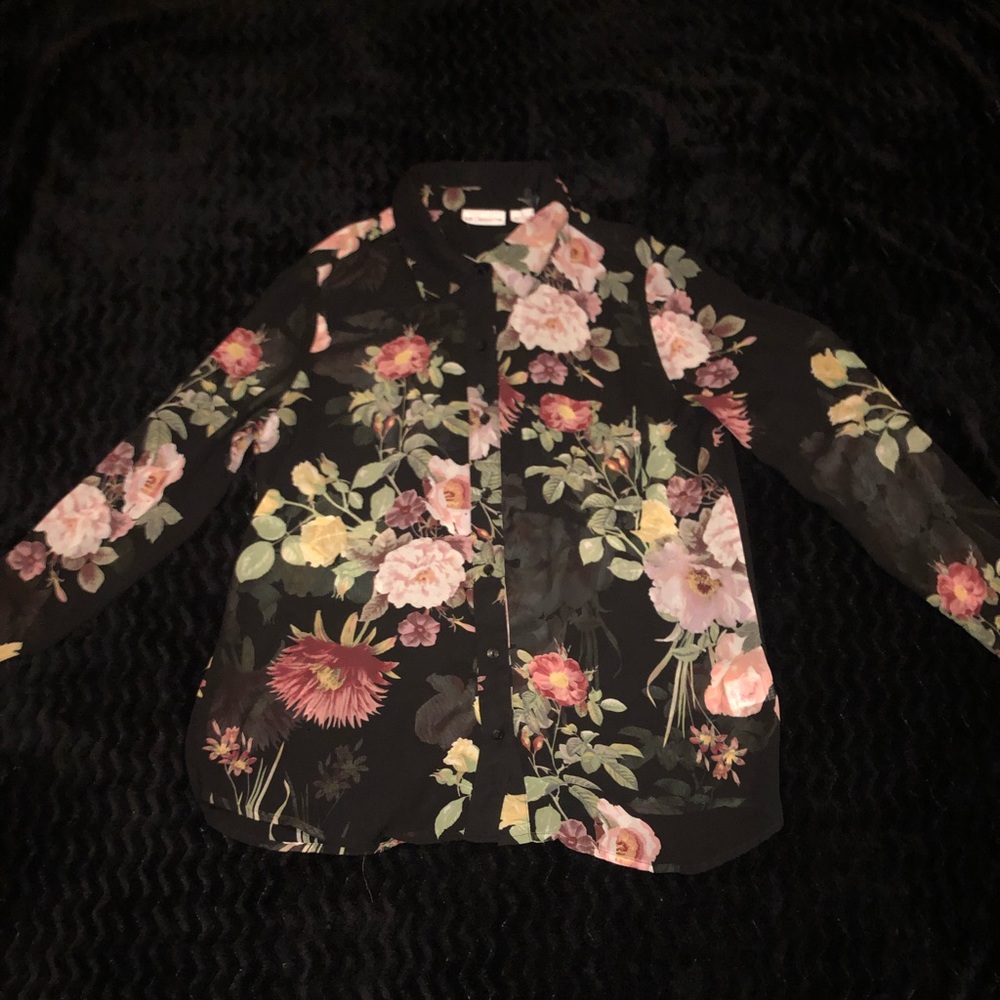 Flower Button Up shirt